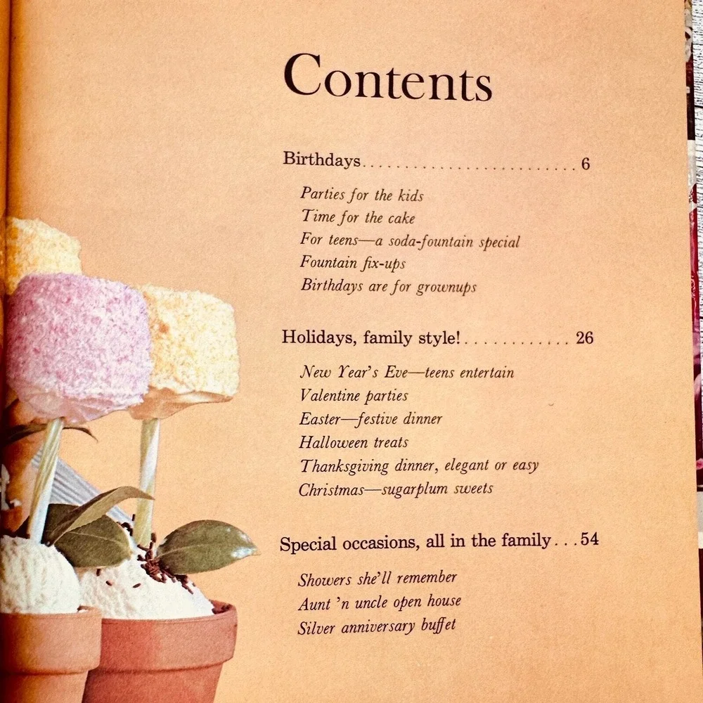 1963 Birthdays and Family Celebrations Cookbook‎ Better Homes Gardens BHG Vtg HC